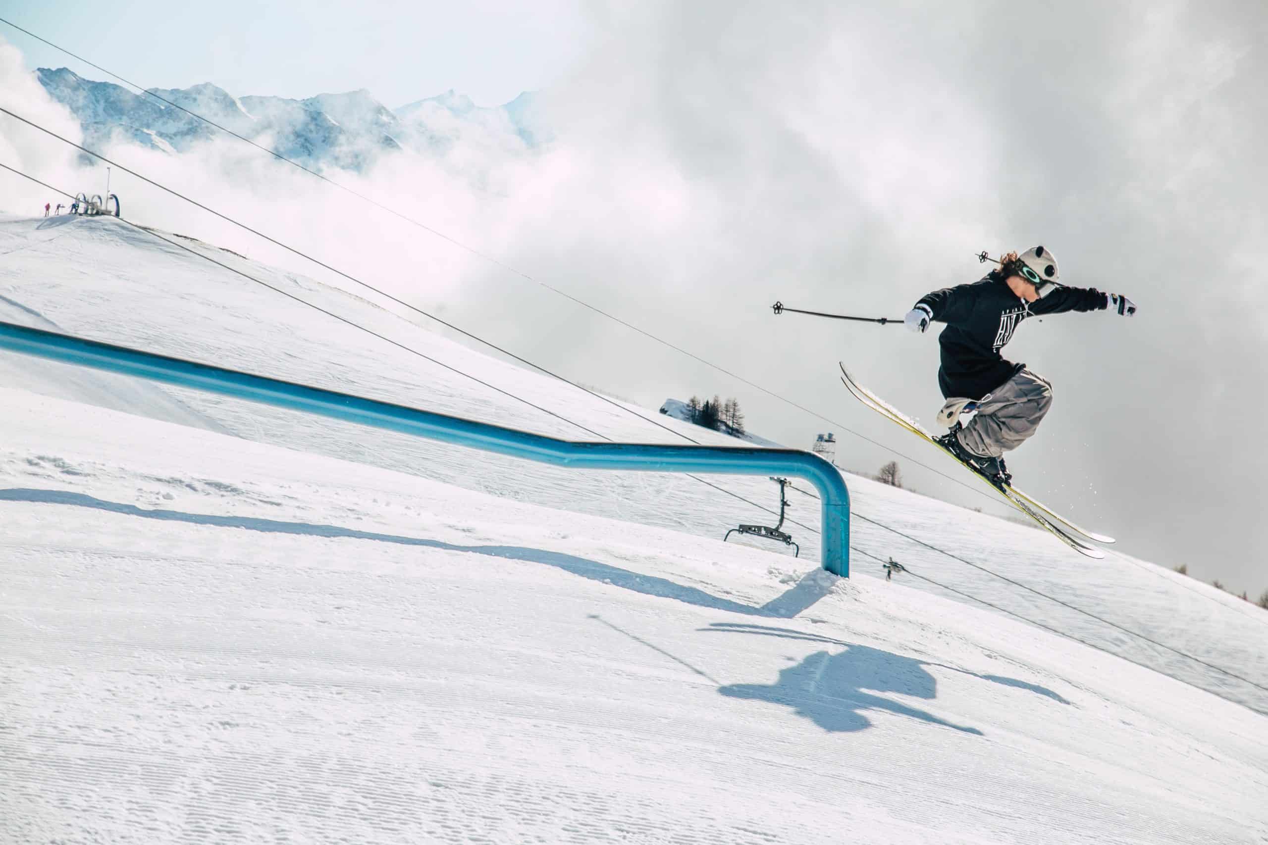 skying on track in Crans Montana Region